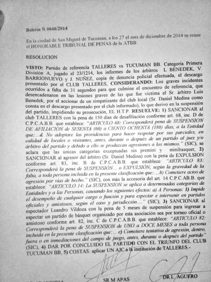 Fallo del Tribunal. Clic en la imagen para agrandar