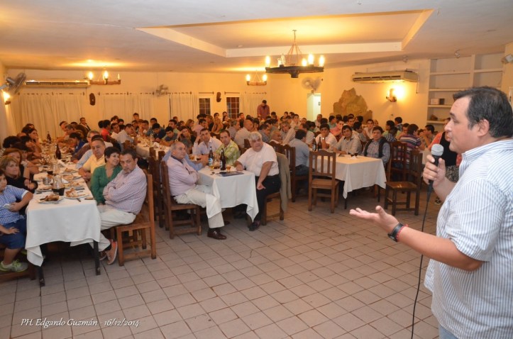 CIERRE DE TEMPORADA. El doctor Rubén Urueña hizo uso de la palabra en la cena federacionista.